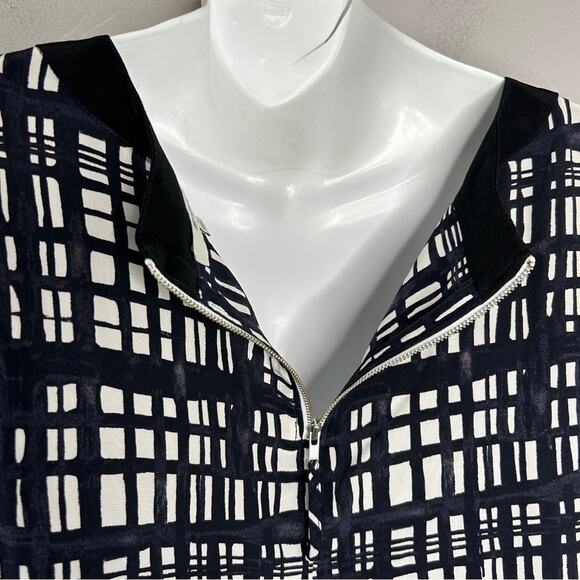 MADEWELL Mulberry Silk Top Womens Size Small Boxy Abstract Lightweight - Picture 7 of 9